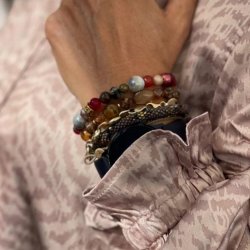 Armbnd med delsten - i lige den farve du nsker