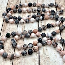 Mala halsk�de med Pink Zebra �delsten