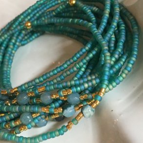 Armbnd med lille facetteret agat