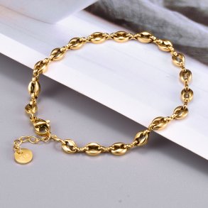 Amanda forgyldt stl armbnd