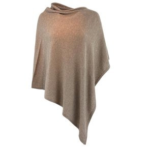 Cashmere poncho lys sand