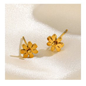 Daisy - forgyldt stl med Zirkonia