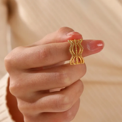 Vivian - forgyldt regulerbar ring