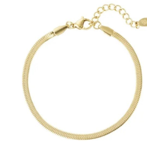 SNAKE 2 mm 18k forgyldt st�l armb�nd.