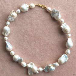 Smukkeste unika  halskde med barokperler