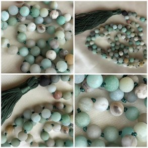 Mala halsk�de med Amazonite og Picture Jasper
