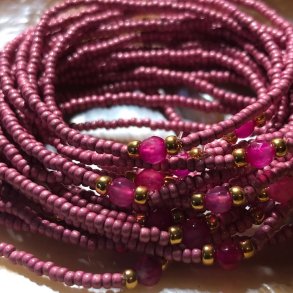 Rosa armbnd med turmalin