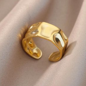 Vict forgyldt stl - regulerbar ring 