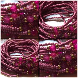 Rosa armbnd med turmalin