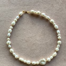 Kort unika perlekde med de flotteste perler