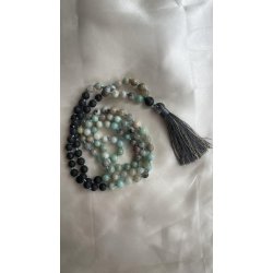 Mala halsk�de med Amazonite og Lava 