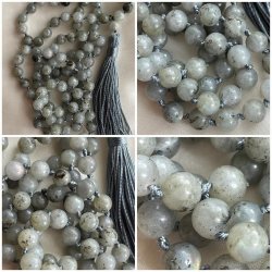 Mala halsk�de gr� Labradorite