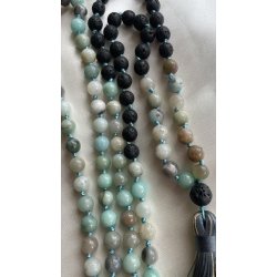 Mala halsk�de med Amazonite og Lava 